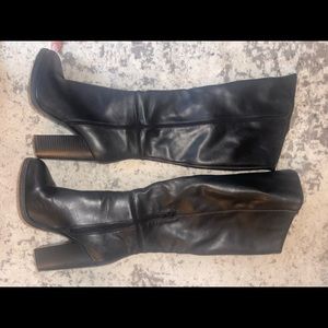 A+ Aldo for Target Black Anna Style High Leg Heeled Boots NWT Size 8